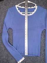 Scalloped Trim Ribbed Long Sleeve Top - Image 8