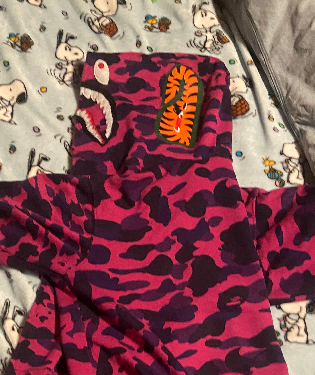 BAPE Color Camo Shark Full Zip Hoodie Purple