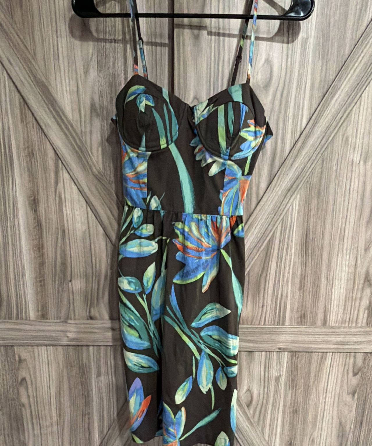 LC Lauren Conrad Floral Bustier Midi Dress size 6