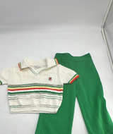 Vintage Doe Spun Boys 2-Piece Knit Polo & Bell Bottom Set - Image 1