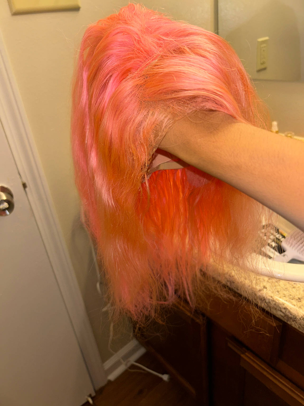 Pink and Orange Lace Front Wig