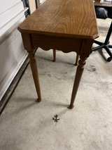 Vintage Oak Writing Desk with Drawer - Image 7