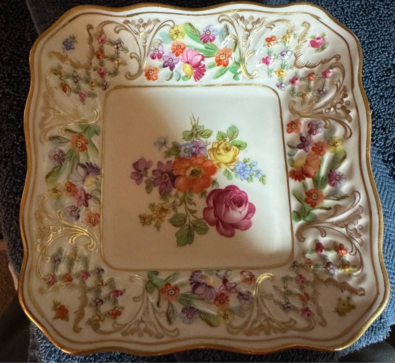 Schumann Bavaria Dresden Flowers Square Plate