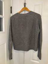 REFORMATION Double Pocket Crop Cardigan Gray Small - Image 4