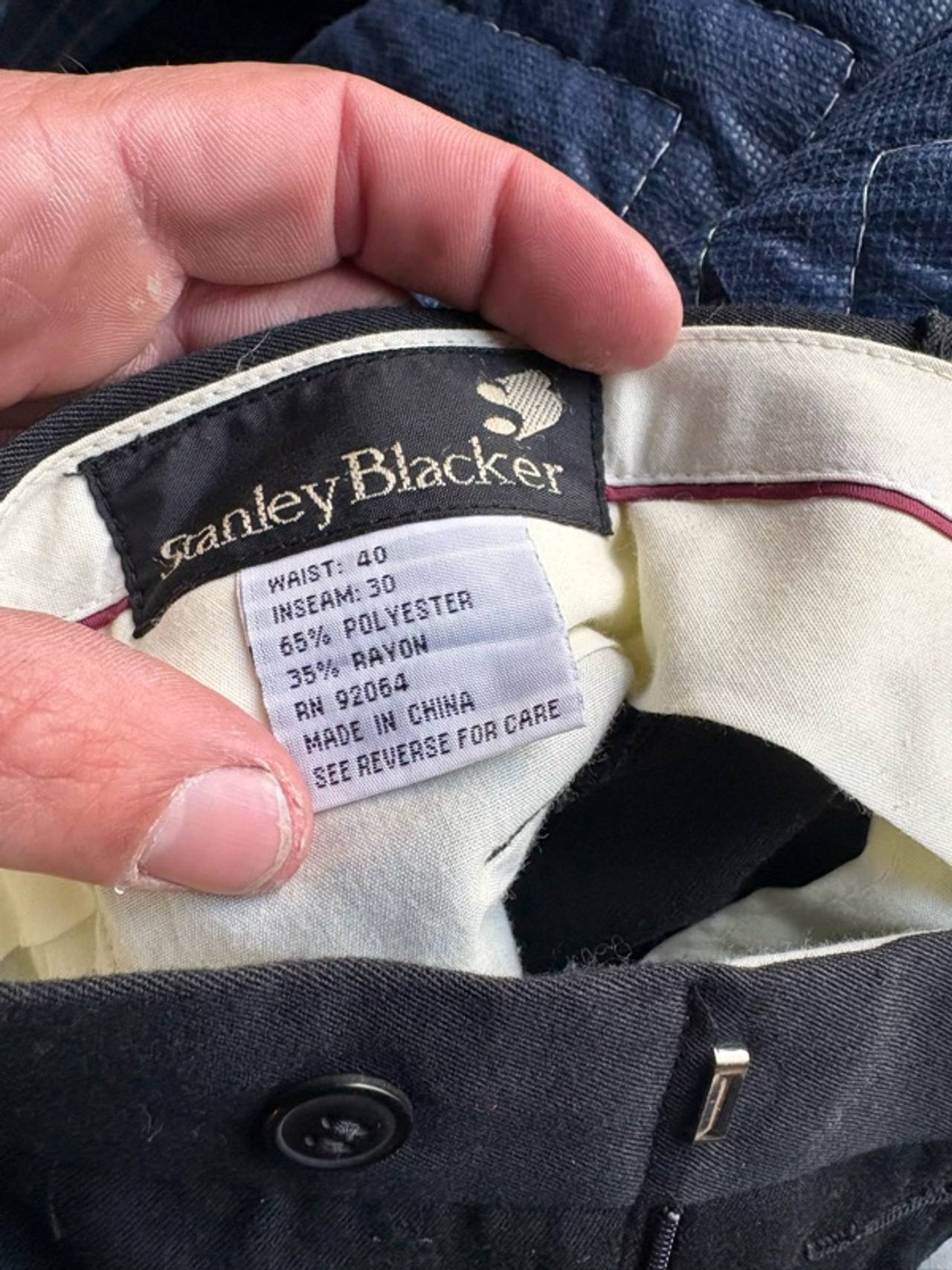 Stanley Blacker Men’s Dress Pants – Waist 40 / Inseam 30 – Classic Fit