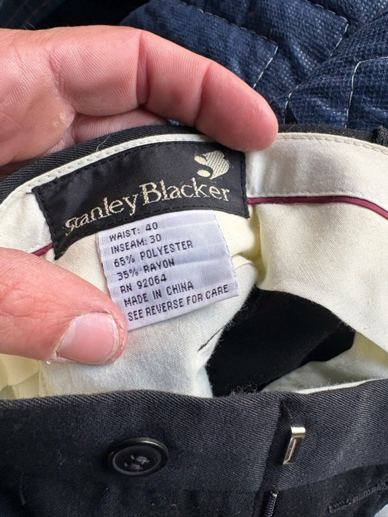 Stanley Blacker Men’s Dress Pants – Waist 40 / Inseam 30 – Classic Fit