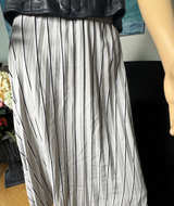 Striped Pleated Midi Skirt - Image 1