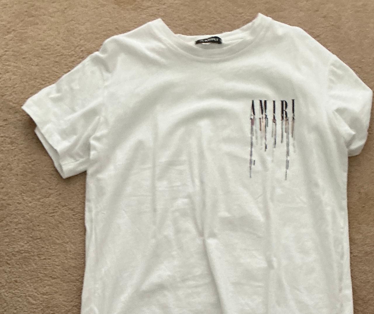 Amiri Drip Logo T-Shirt White