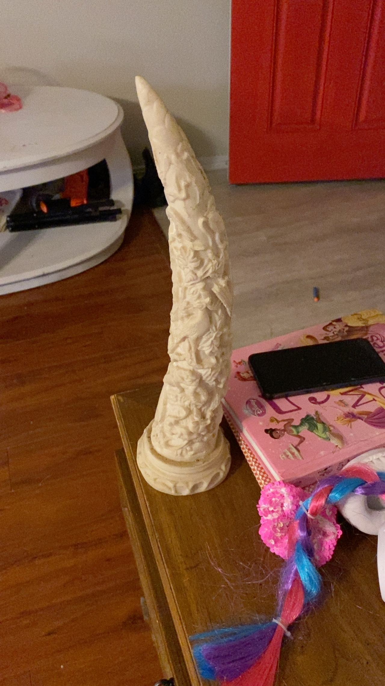 Elephant Tusk Decorative Sculpture Faux Ivory
