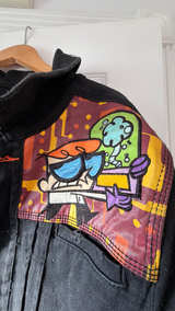 Cartoon Network Dexter's Laboratory Black Denim Jacket - Image 4