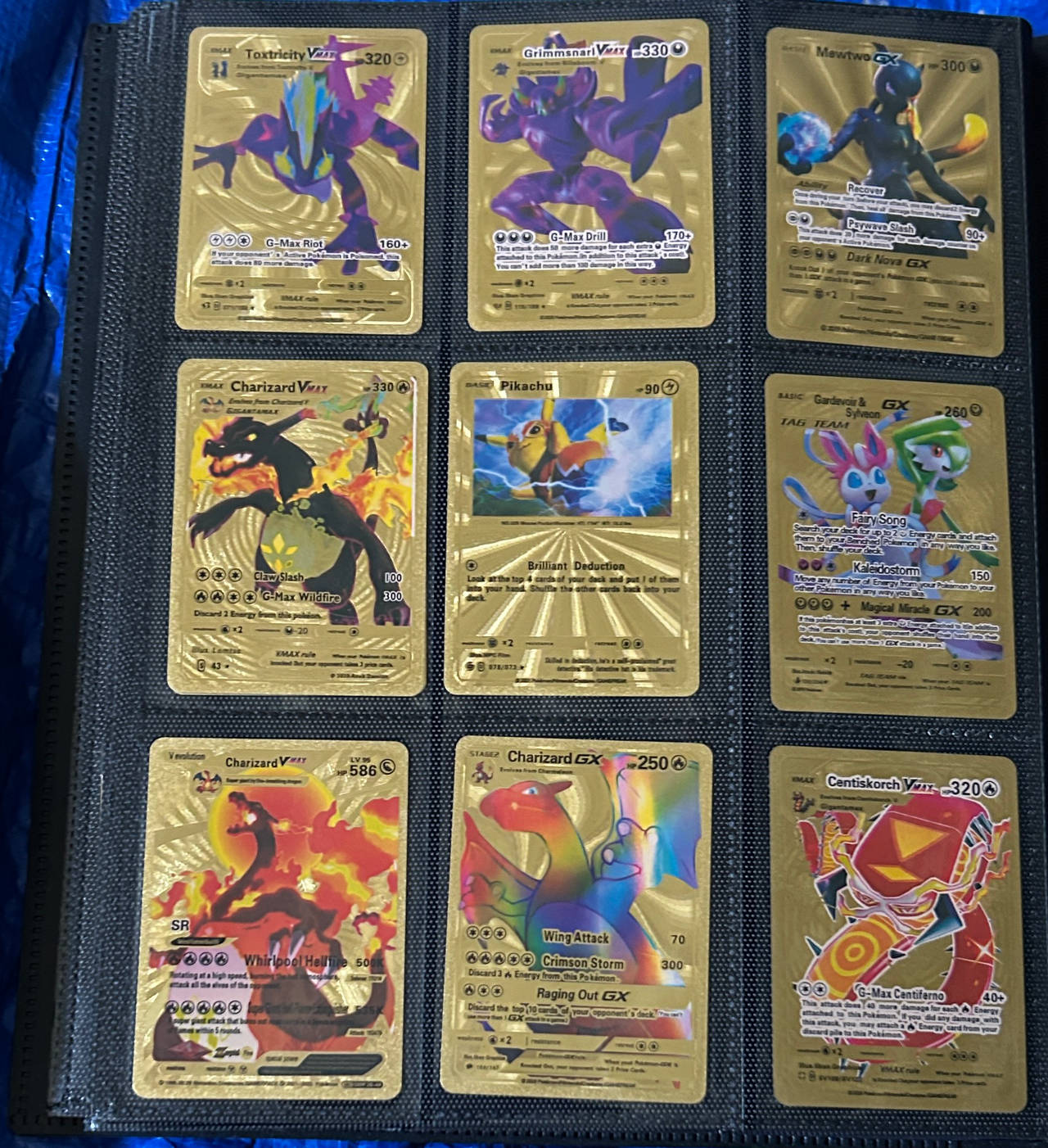 Custom Gold Metal Pokemon Cards