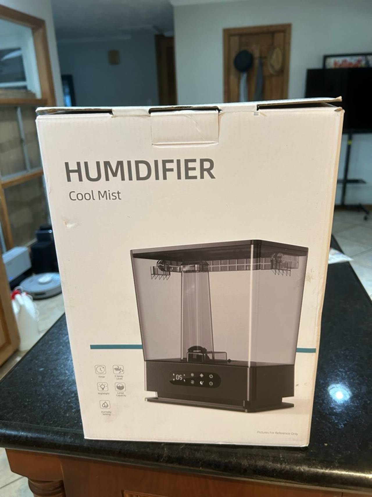 ALROCKET 6.5L Large Top-Fill Cool Mist Humidifier Black