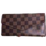 Louis Vuitton Sarah Wallet Damier Ebene Brown & Pink - Image 8