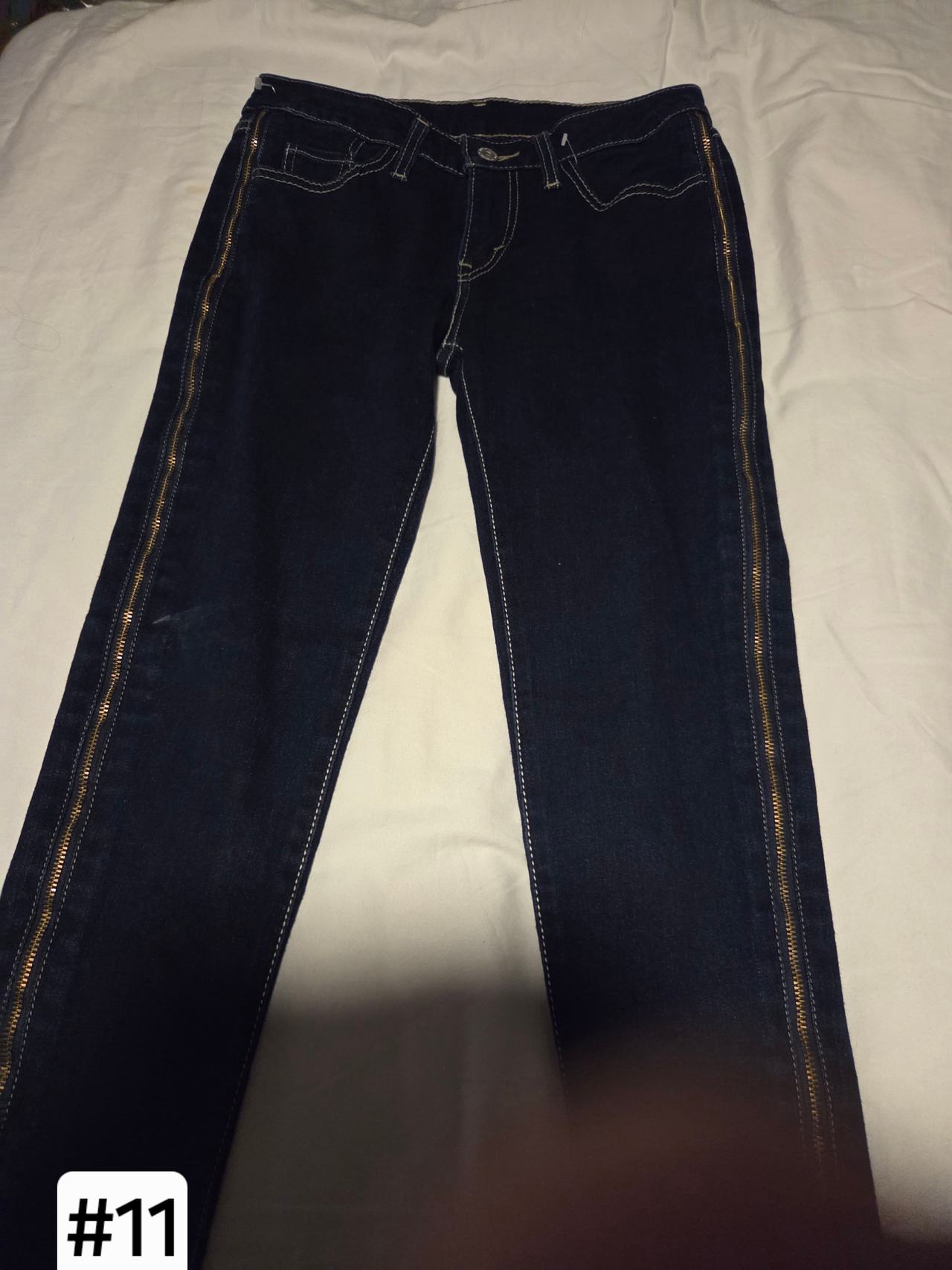 Women's  Levi prototypes Dark Wash Side Zipper Denim Jeans