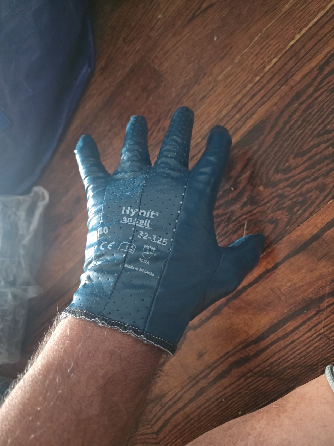 3pr large  size 10 Ansell Hynit 32-125 Work Gloves