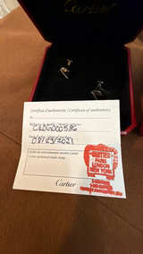 Cartier Penelope Logo Cufflinks 18k White Gold - Image 2