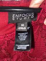 ENFOCUS STUDIO Burgundy Lace Maxi Dress, size 14 - Image 3