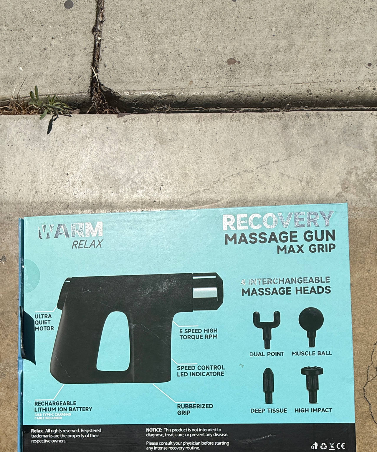 Warm Relax Recovery Massage Gun Max Grip