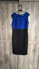 Danny & Nicole Royal Blue Textured Petite Dress 12P - Image 2