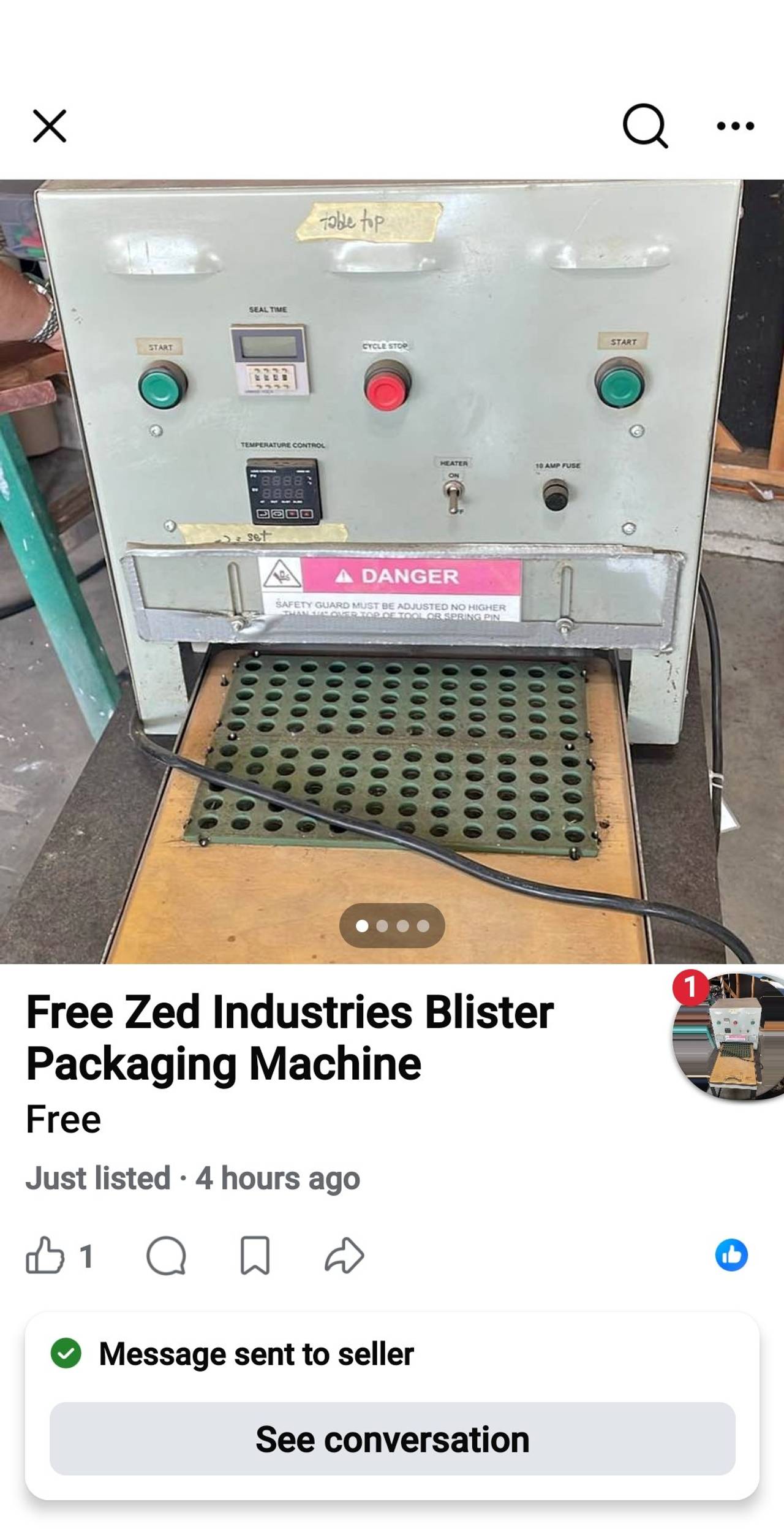 Zed Industries Blister Sealer