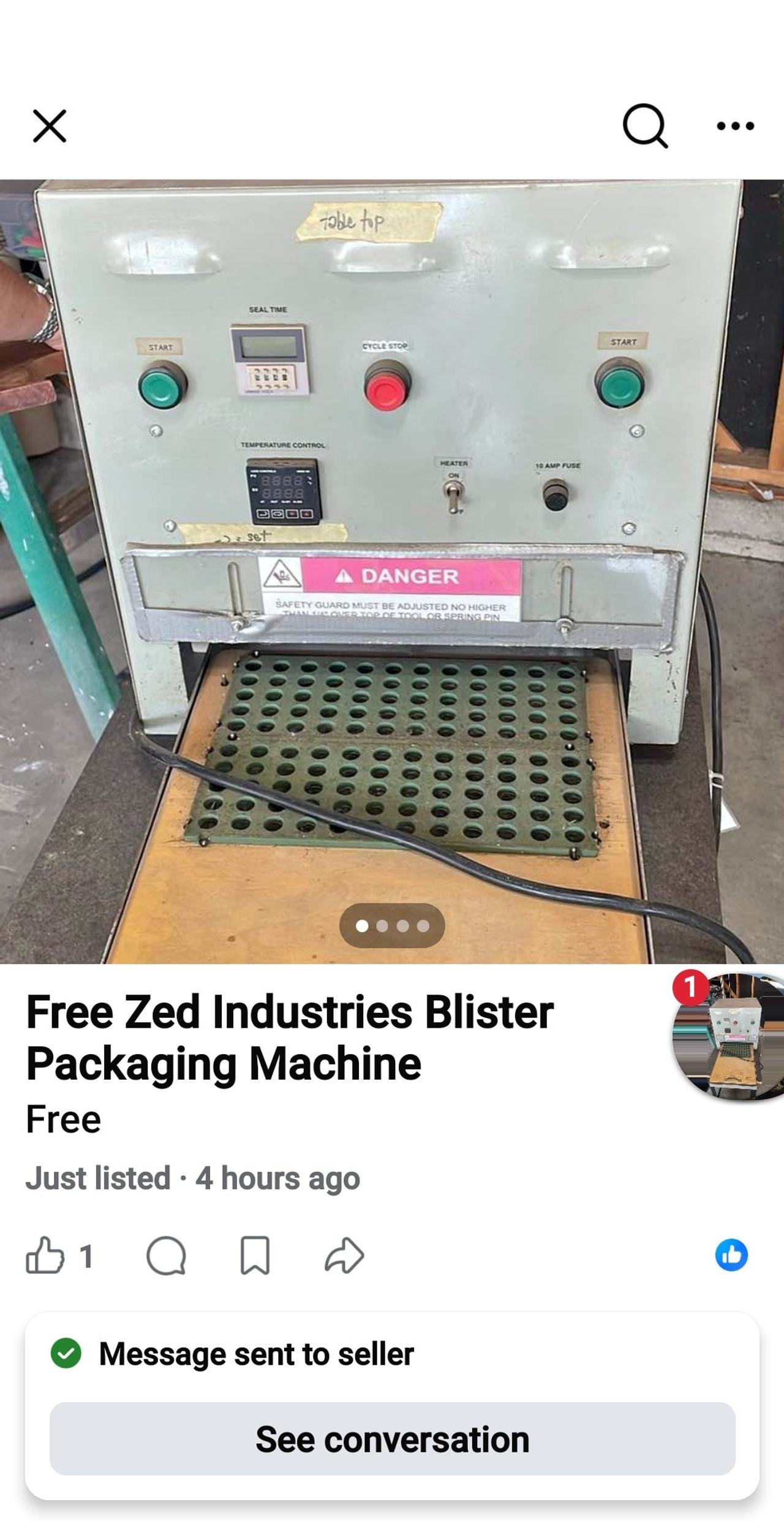 Zed Industries Blister Sealer