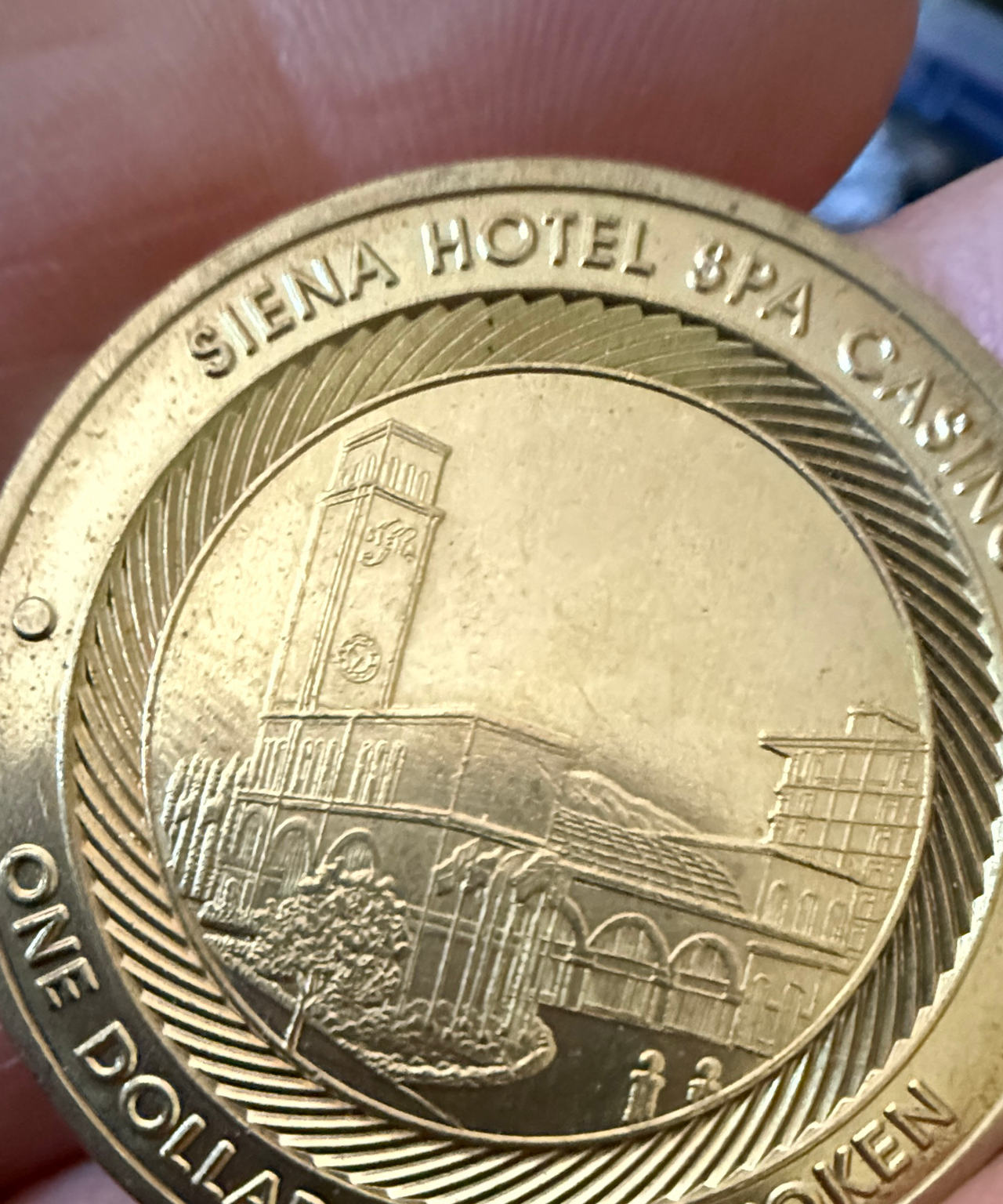 Siena Hotel Spa Casino One Dollar Gaming Token