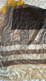 Brown and Yellow Silk Scarf - Image 2