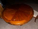 Antique Style Oval Dining Table and Chair Set - Image 5