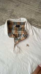 Burberry Long Sleeve Polo Shirt with Check Trim - Image 2