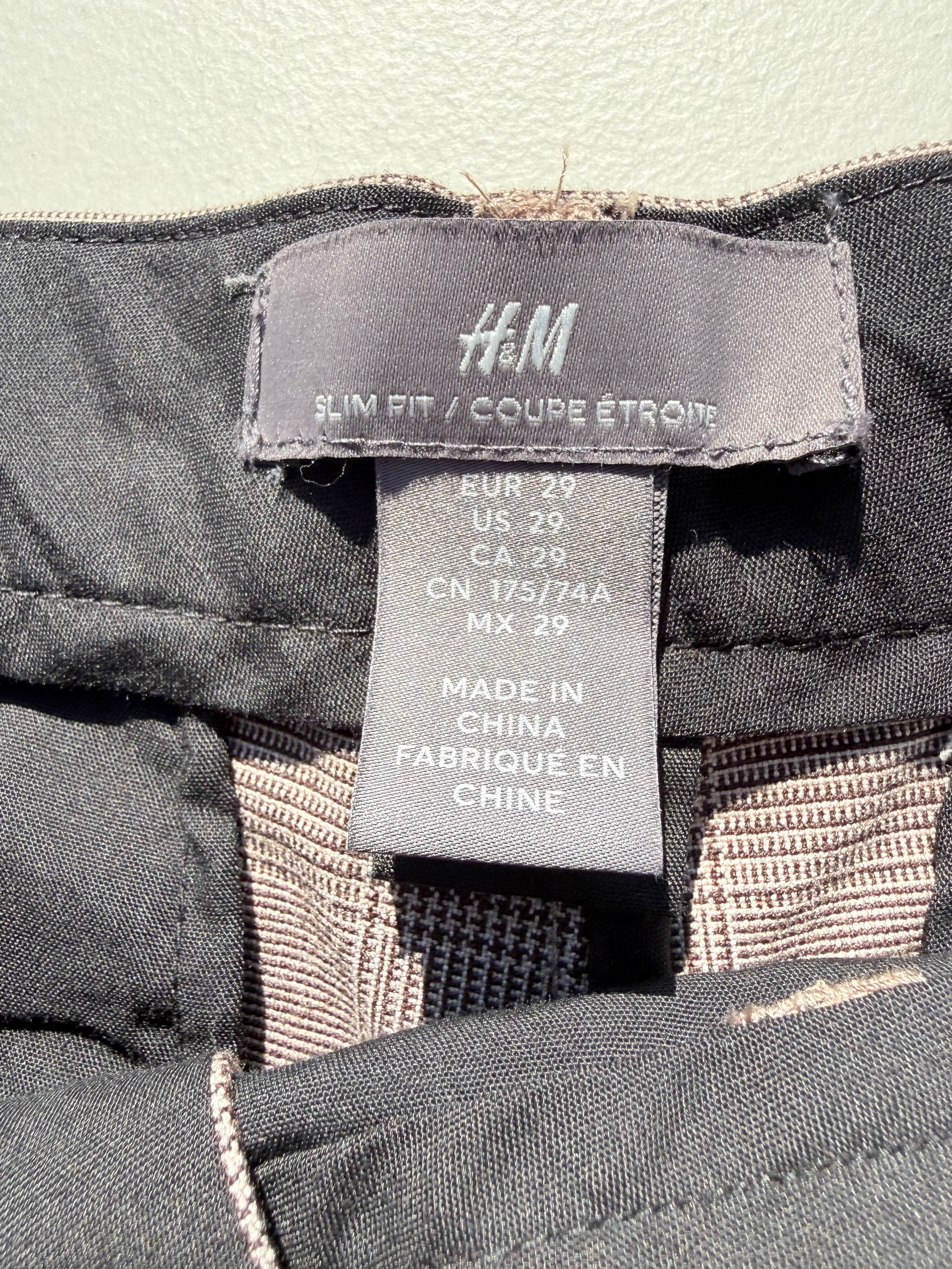 H&M Slim Fit Plaid Dress Pants - Image 2