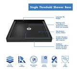 DreamLine 36” x 36” Black Textured Shower Base Pan - BRAND NEW - Image 5
