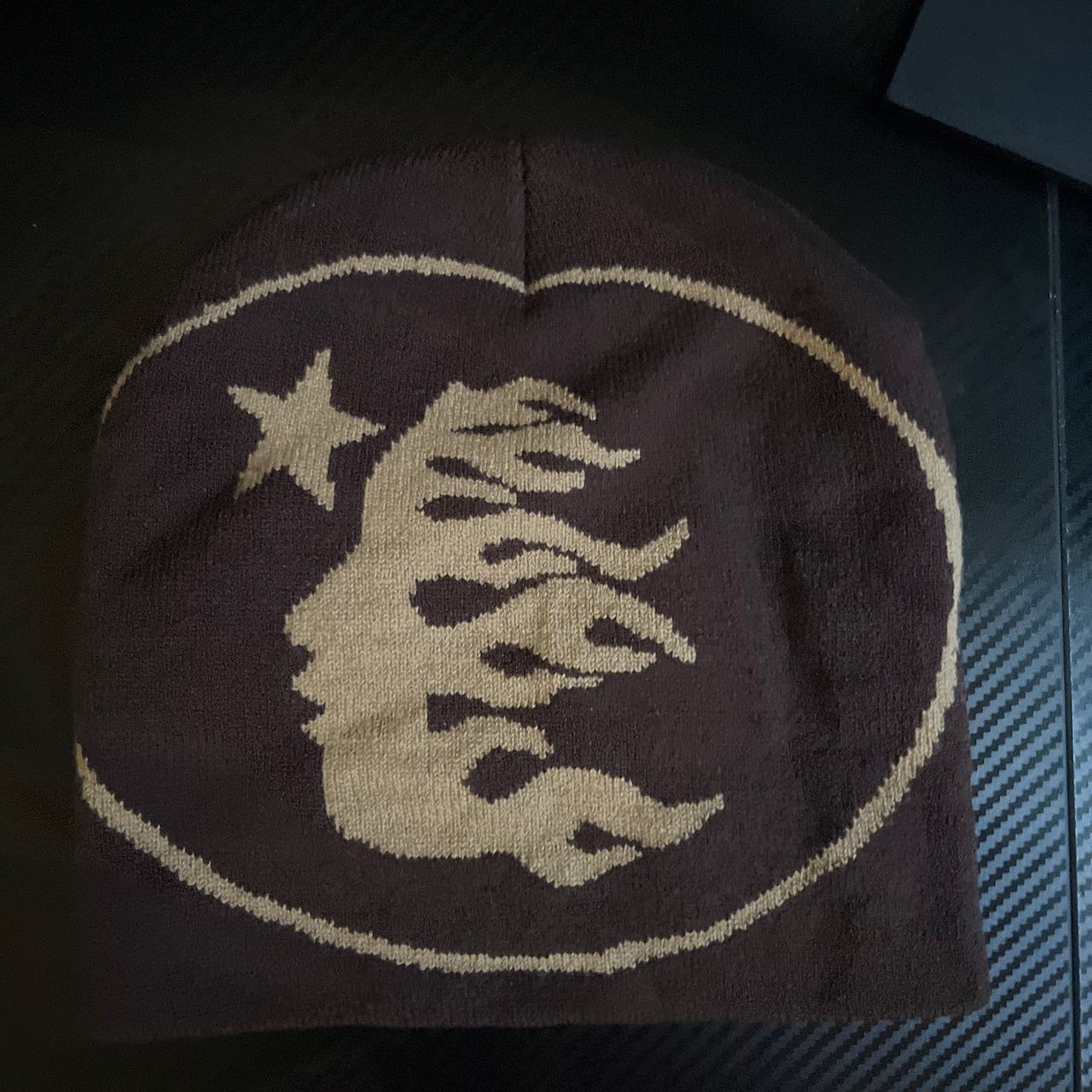Hellstar Face Flame Beanie Brown