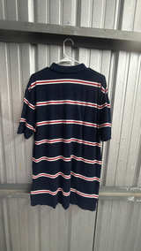 Ralph Lauren Polo Shirt Multi-Striped Navy/Yellow XL - Image 2