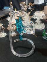 Hand Blown Glass Hummingbird Figurine with Stand - Image 5