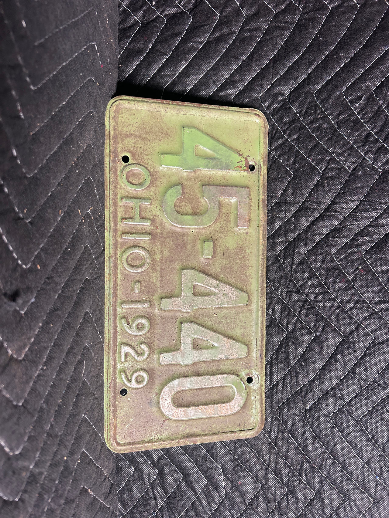 1929 Ohio License Plate