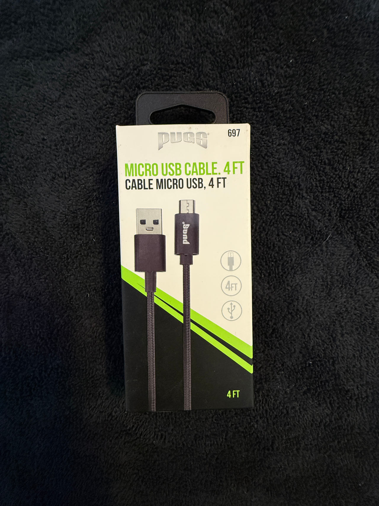 Pugs Micro USB Cable 4FT