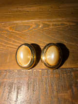 Ciner Vintage Faux Pearl Gold Tone Clip-On Earrings - Image 1