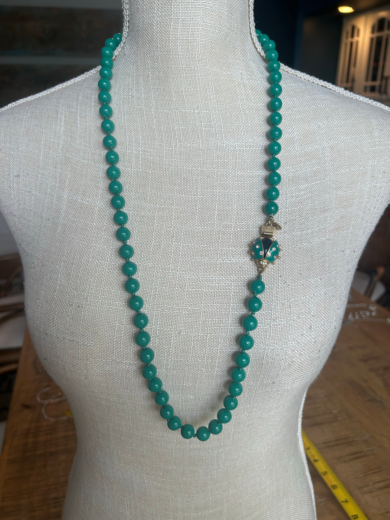 J. Crew Green Beaded Necklace