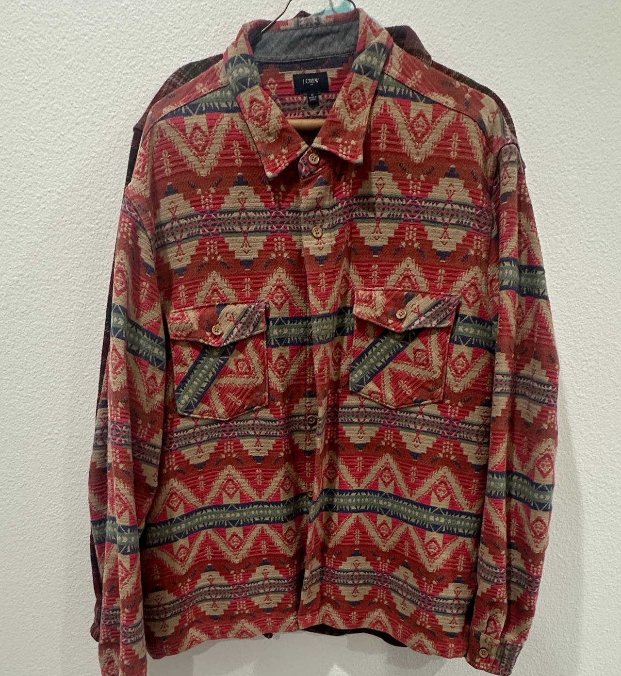 J.Crew Men’s XL Southwestern Aztec Woven Shirt Jacket
