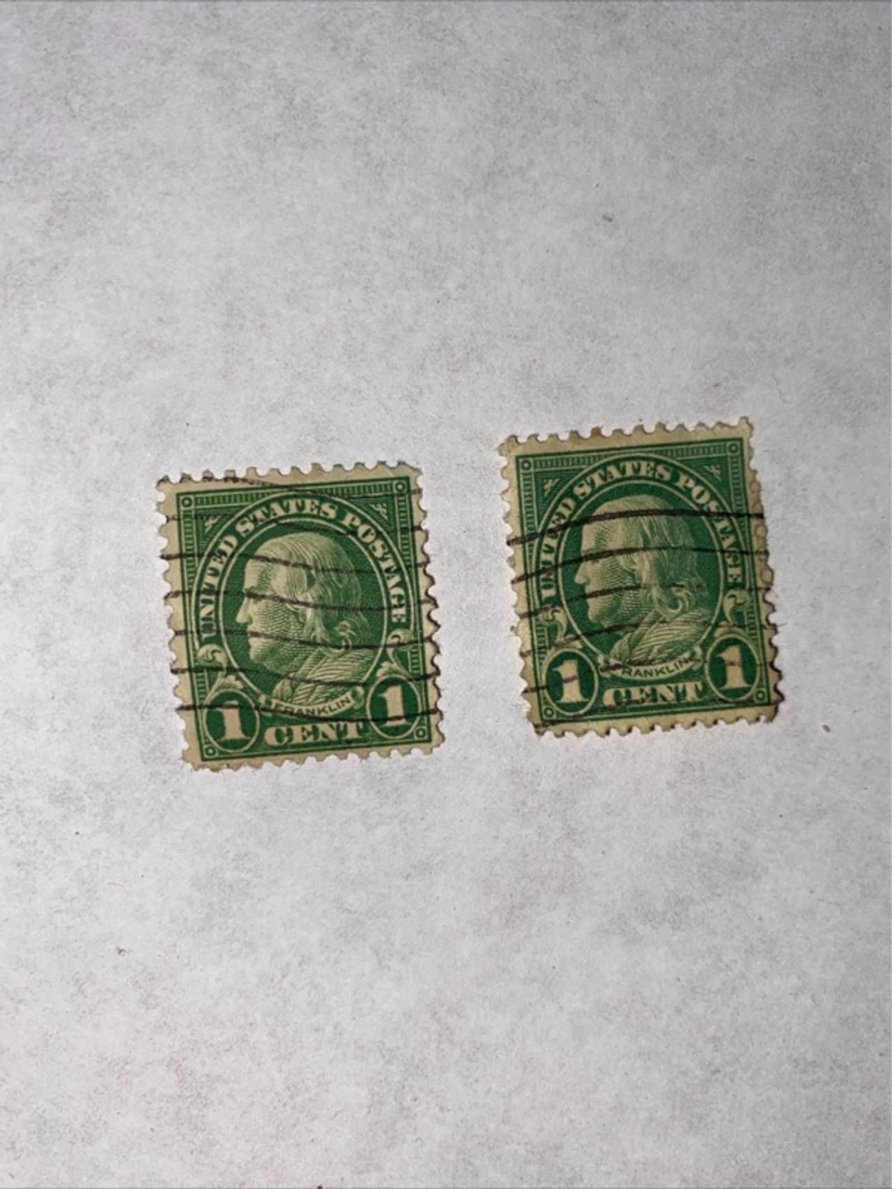 U.S. Postal Service 1¢ Benjamin Franklin Green Stamp
