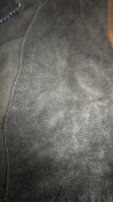 Vintage Black Suede Fringe Vest S - Image 4