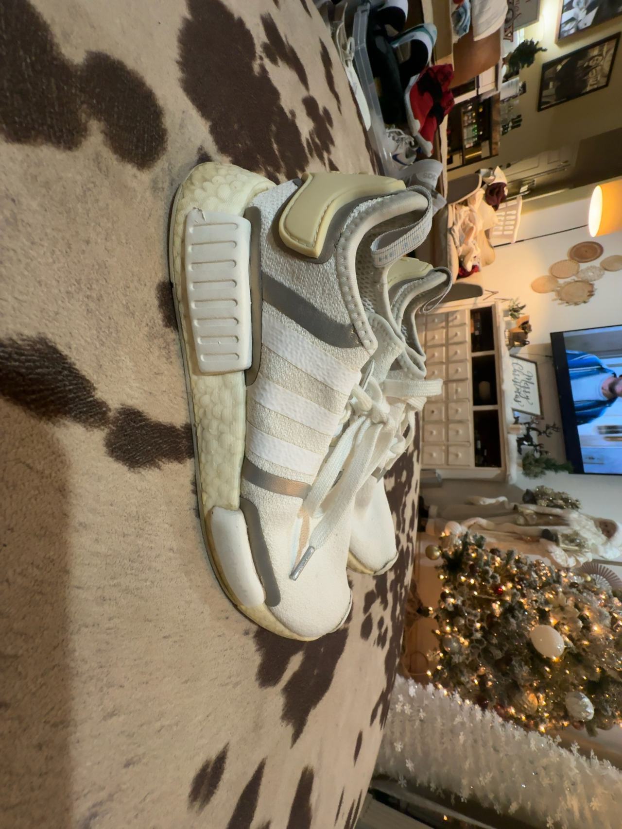 Adidas NMD R1 Women's White Sneaker size 8 