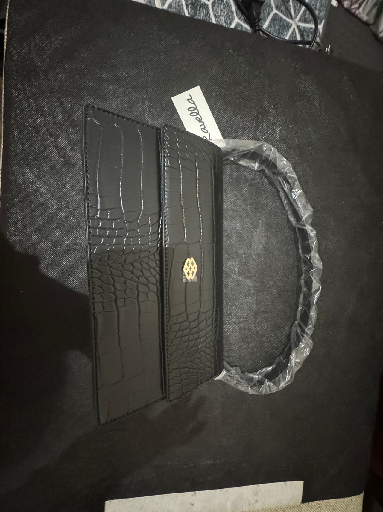 Lavella Croc-Embossed Handbag
