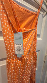 Old Navy Orange Polka Dot Tiered Cami Dress - Image 3