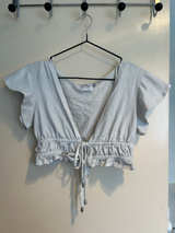 Glassons Tie Front Crop Top - Image 1