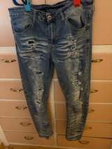 Men's Distressed Moto Denim Jeans - Image 7