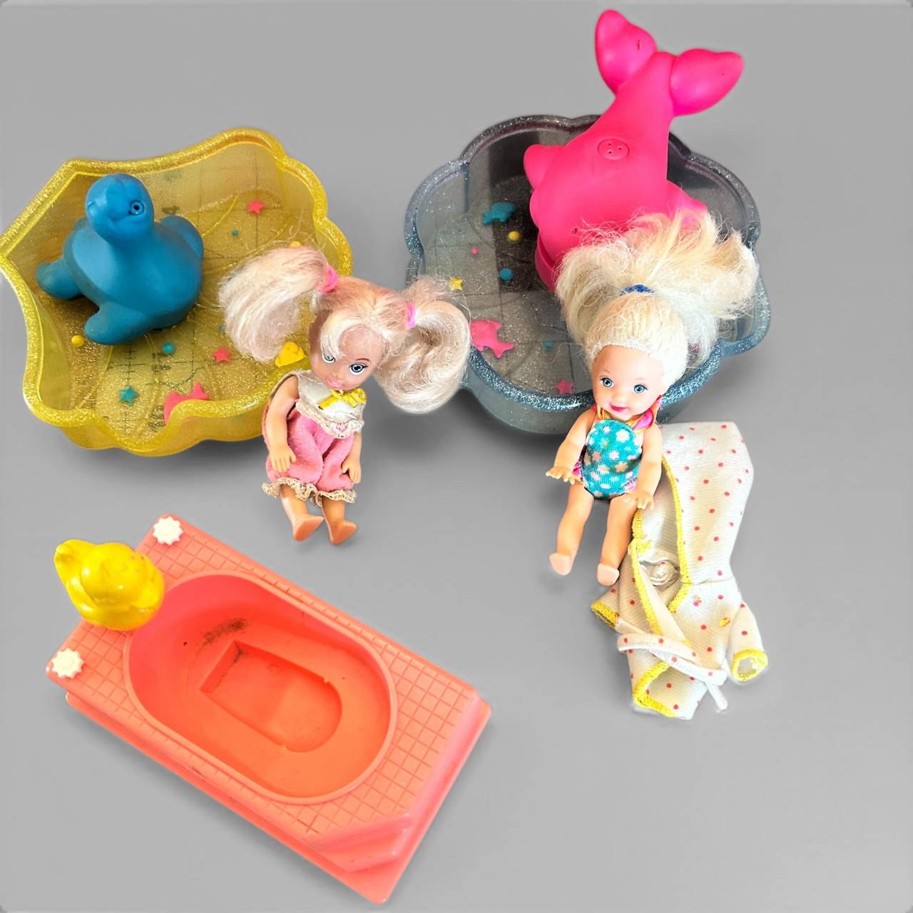 Barbie Kelly Beach Fun Pool Fun Bathtime fun playset pieces dolls vtg 2000  3006