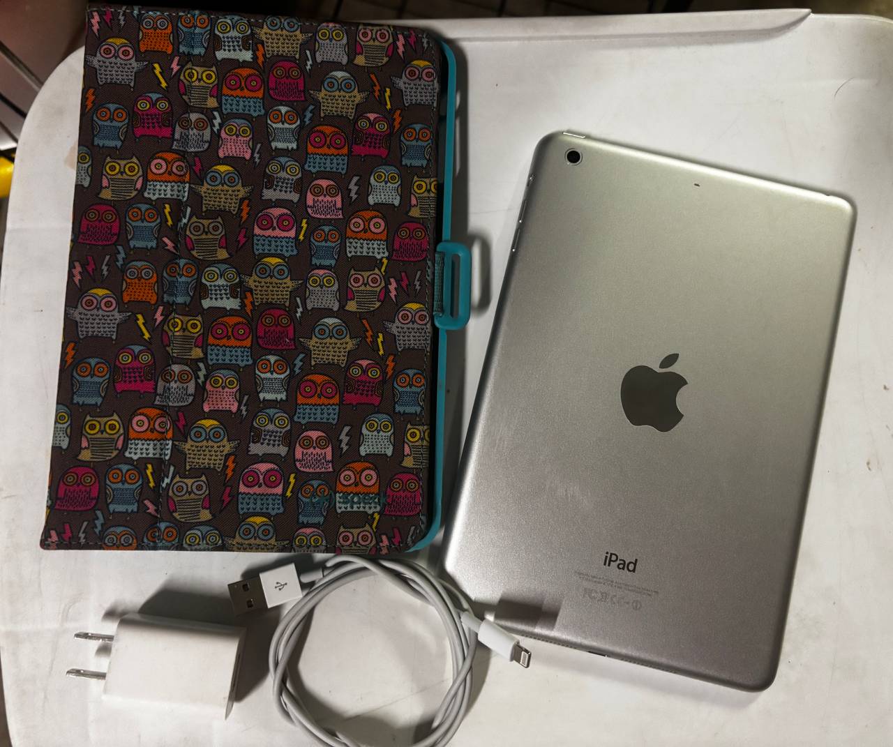 Apple iPad Mini 2 + AC Adapter + Charging Cable + Cute Protective Case