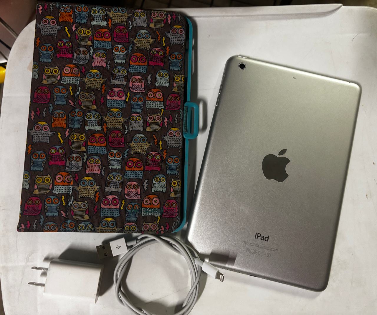 Apple iPad Mini 2 + AC Adapter + Charging Cable + Cute Protective Case