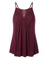 Women's Bluetime Crochet Lace Halter Tank Top sz Large - Image 2